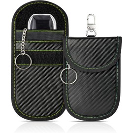 Cordovelle Faraday bag for key Blocker Bags 2-Pack - Anti-Theft Dual-Layer RFID Shielding Pouch for Car Keys & Credit Cards, Magic Seal Design, Faraday key fob protector (3.8 × 8.0 in) (Dark Black)