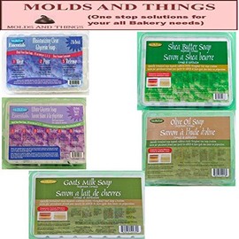 Sampler Pack of Goat's Milk, Olive Oil, Clear, White, Shea Butter Melt and Pour Soap Bases