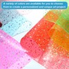 sourcing map Holographic Clear PVC Vinyl Film Glitter Star Holographic