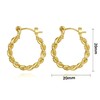 Yulovee 9ct Yellow Gold Filled Twisted Women's Hoop Earrings in