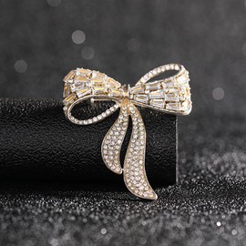CCAIPU Rhinestone Brooch for Women, Pearl Flower Creative Brooch Cubic Zirconia Rhinestones Brooches Pins Fashion Crystal Clothing Accessories, Jewelry Gifts for Ladies Girls