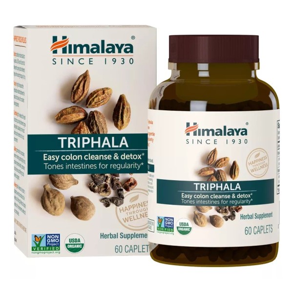 Himalaya Triphala Orgánica Digestión Óptima Limpieza Detox Colon (60)
