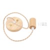 E27 Vintage Country Style Black Simple Wood Pendant Ceiling Lamp
