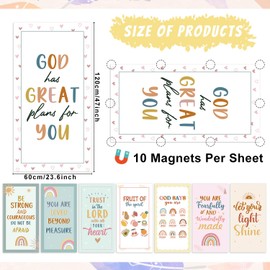 Shejdgart Light Covers for Ceiling Lights Classroom, 8PCS Bible Themed Magnetic Fluorescent Light Covers for Ceiling, Christian Overhead Lamp Decor Supplies for Office Hospital Home School (4 X 2 Ft)