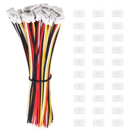 Lyeteung 30 Sets JST 2.0 PH 4 Pin Connectors, Mini Micro JST 2.0 mm 4-Pin Connector with 150 mm 22AWG Cable & Female
