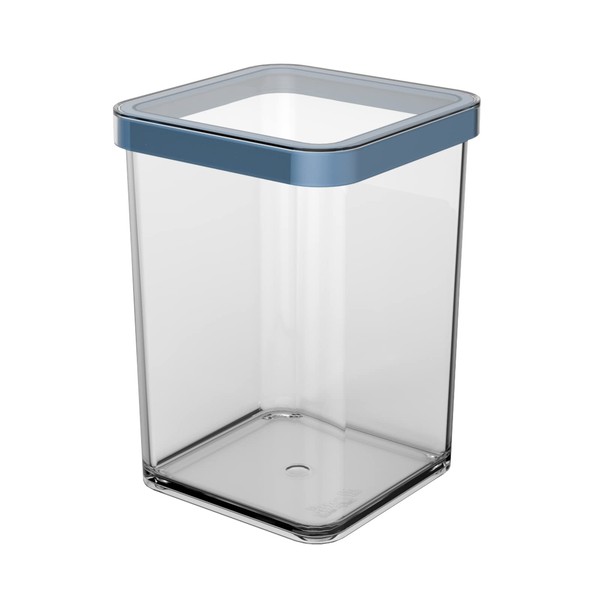 Rotho Loft Storage Jar Lid, Plastic (SAN) BPA-Free, Blue/Transparent, 1 L, (10 x 10 x 14.2 cm)