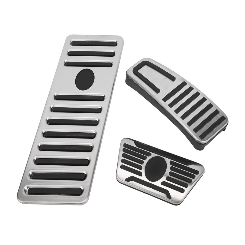 3pcs Accelerator Brake Pedals Foot Rest Plate Waterproof Fireproof Replacement