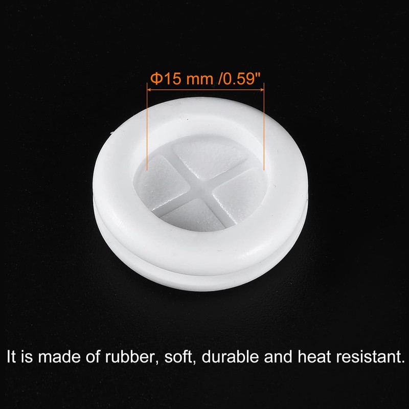 TA-VIGOR 20Pcs Round Rubber Grommets, 20mm Double-Sided Rubber Hole Plug