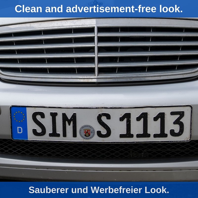 Frameless Velcro Number Plate Holder, for Two Number Plates, Provides