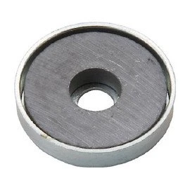 TRUSCO TFC66RA-1P Ferrite Magnet with Cap, Outer Diameter 2.6 inches (66 mm) x Thickness 0.3 inches (9.8 mm), Pack of 1