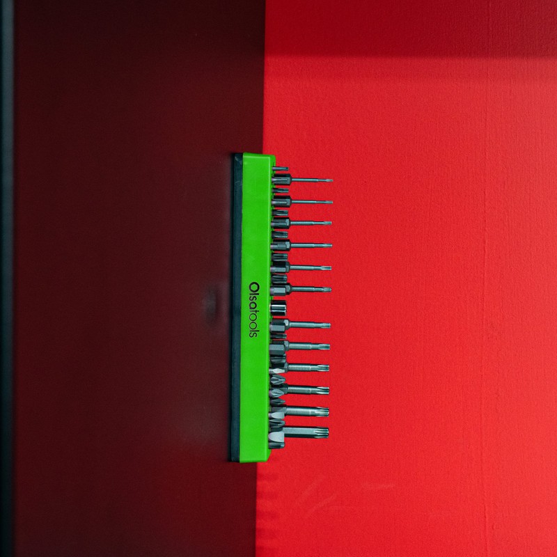 Olsa Tools Hex Bit Organizer with Magnetic Base - Green