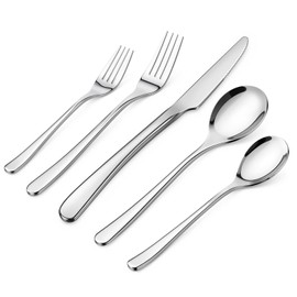Silverware Set for 4, 20 Piece Stainless Steel Flatware Cutlery Set