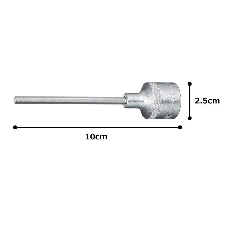 TONE Long Hexagon Socket 4H-04L Insertion Angle 0.5 inches (12.7