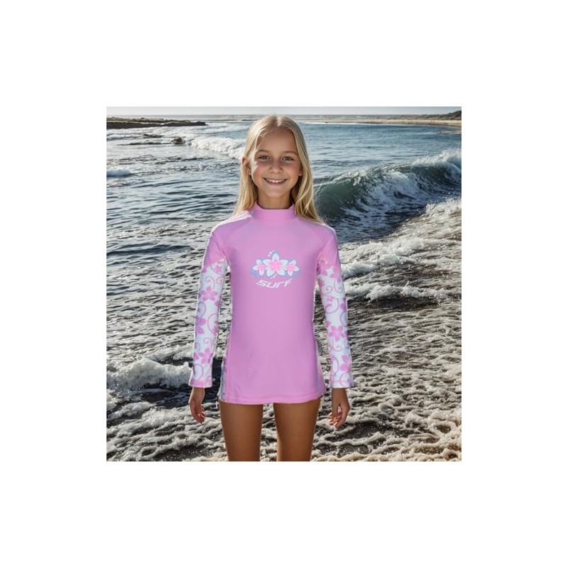 Kidz Swimmers Surf Girls Long Sleeve Sun Protection Rash Vest