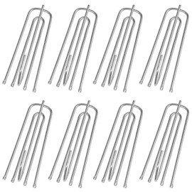 Stainless Steel Curtain Pleater Tape Hooks 30 Pack, Traverse Pleater 4 Prongs Curtain Pleat Hook Pinch Pleat Hook Clip (30)