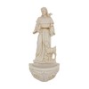Corbase Religious Resin St. Francis with Doves Holy Water Font,