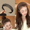 Headband Women No Pain Headband Tooth Full Diamond Flocking Headband