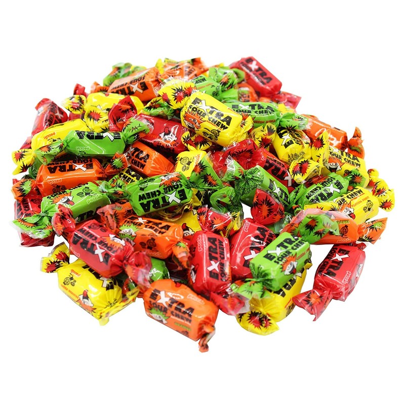 Zaza Extra Sour Kosher Chewy Individual Warped Candy (2 Large