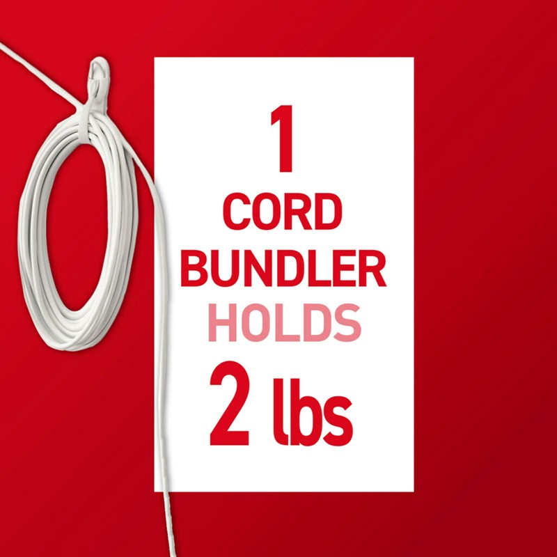 Command Cord Bundlers, Damage-Free Hanging Cord Organizer, No Tools Cord