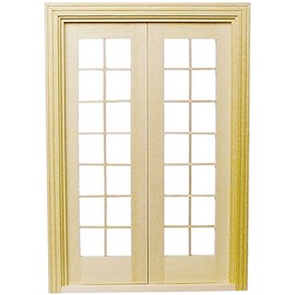 Dollhouse Miniature 1/2" Scale Classic French Doors