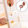 150Pcs Brown Screw Caps Hinged Plastic Screw Cover Caps for