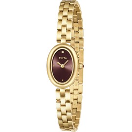 FIYTA Gold Watches for Women with Small Vintage Bracelet, Oval Case, Dainty Dial, Waterproof, Adjustable Tools, Wrapped by Stylish Gift Box, Elegant Present for Women with Love