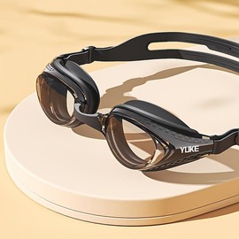 HD Anti-Fog Waterproof Swim Goggles for Men & Women - Durable PC+ABS, Multiple Colors Available - Color: Black