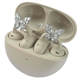 Bow Rhinestone for Clip on Earbuds Open Ear Accessories, Elegant Zirconia Decorative Earphone Accessories, Removable Exquisite DIY Decoration