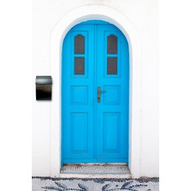 NACH French Mailboxes for Outside Wall Mount, 15 x 9.5 x 4 inches, Black Wall Mounted Mailbox and Newspaper Holder, Waterproof Mailbox for Door - The Milano Mailbox