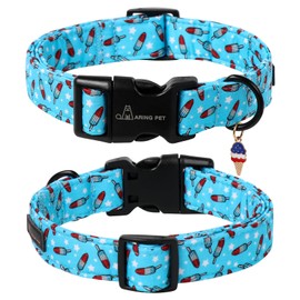 ARING PET Summer Dog Collar-Cotton Lightweight Dog Collars, Adjustable Popsicle Pet Collar Puppy Collars with Quick Release Buckle for Small Medium Large Dogs