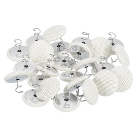uxcell 24Pcs Upholstery Tacks Twist Pin, 20mm Bed Skirt Pins Fabric Covered Button Twist Pins for Slipcovers Bed Skirts Armchair Caddies Furniture Cover, Beige