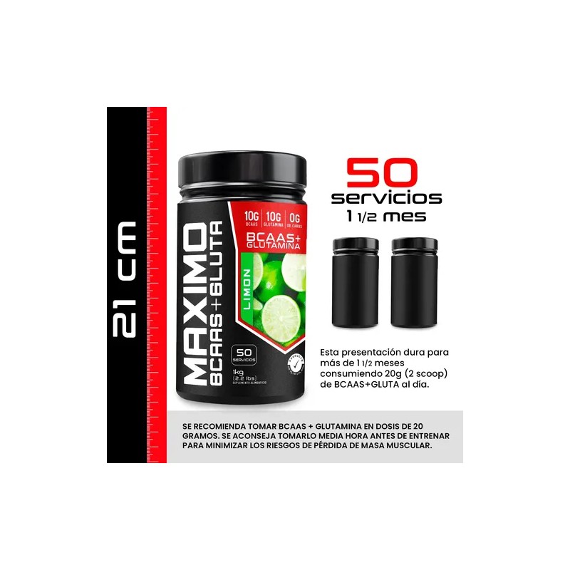 Aminoácidos Bcaas Glutamina Global 1kg Varios Sabores