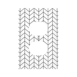 Minimalist Black/White Modern Black Striped 1 Gang Single Electrical Outlet Cover Duplex Receptacle Device Plug Socket Wall Plate Decorative Electrical Faceplate Switchplates Bathroom Bedroom Decorate