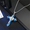 To My Son Necklace From Dad Silver Cross Necklace for