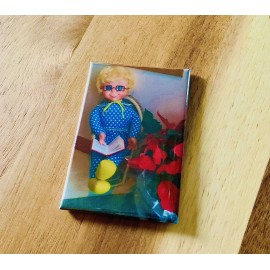 Mrs. Beasley Gorgeous Mylar Fridge Magnet 2” x 3” Family Affair — Buffy Doll