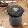 LRYYBTI 38oz Airtight Coffee Canister,Stainless Steel Coffee Bean Storage Container