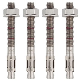 BATIFIX Heavy Duty Anchor, Stainless Steel A2 V2A Bolt Anchor with ETA Approval, Industrial Quality Wedge Anchor, Steel Anchor, Lightning Dowel Anchor, Heavy Duty Dowel (5, M10 x 90)