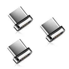 SUNTAIHO SYCX001 Magnetic Charging Cable Type C Terminal, Magnet Adapter, Magnet Terminal, Dustproof, Removable, Set of 3 (No Cable/Terminal Only)
