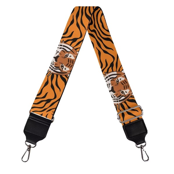 Xoenoiee Tiger and Tiger Stripe Print Crossbody Straps Adjustable Purse