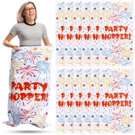 Bulyoou 12 Pcs Durable Potato Sack Race Bags for Adults and Kids 40" x 20" Jumping Bags Birthday Party Games Bag for Outdoors Backyard Beach Family Party Supplies
