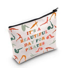 Pilates Lover Gift Pilates Coach Trainer Instructor Appreciation Gift It's A Beautiful Day for Pilates Makeup Bag with Zipper Yoga Pilates Gift (Pilates)