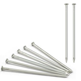 NINXANG Landscape Staples 75 PCS Metal Heavy Duty Garden Stakes Artificial Turf Stakes for Paver Edging Weed Barrier Fabric Holding Fence Rust Proof Sod Pins Stakes and Carpentry Tent 6 Inch Silver