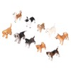 10PCS Mini Dog Figurines Toy Set Hand Painted Plastic Simulation