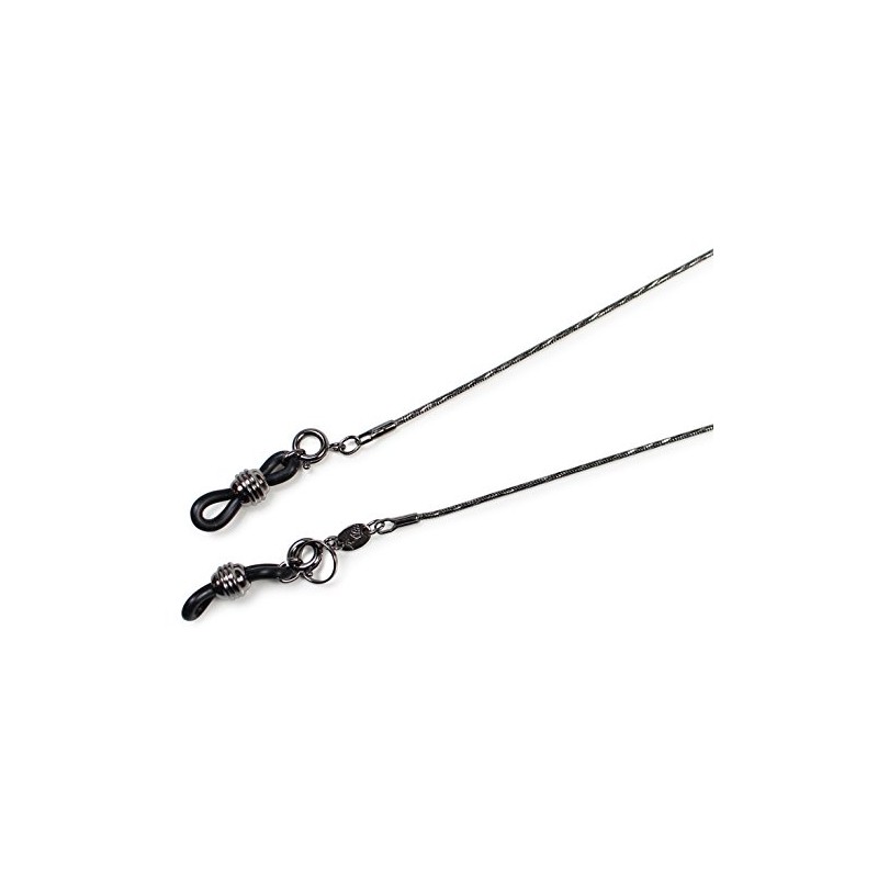 Pearl Z5470 Glasses Chain, Black, 27.6 inches (70 cm), Brass,