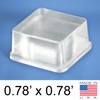 Clear Tall Square Adhesive Rubber Bumper Pads - Rubber Feet