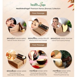 SoulGenie BronzEase Kansa Foot Massager - Ayurvedic Benefits of Bronze - Restoring Luster through Detoxification (Stick - Smooth)