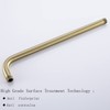 SEABEFORE 16" long sweep shower arm Wall Mounted Gold shower
