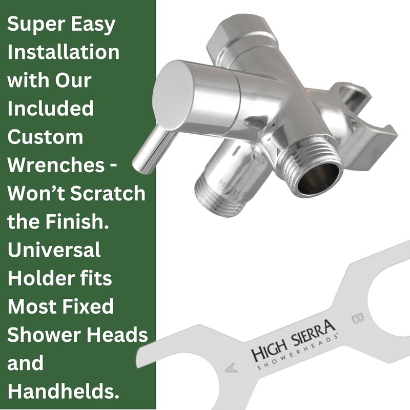 High Sierra® - Solid Metal 3-Way Combination Shower System Adapter