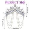 JAKAWIN Rhinestone Wedding Tiaras and Crowns Tassel Crystal Bridal Headpiece