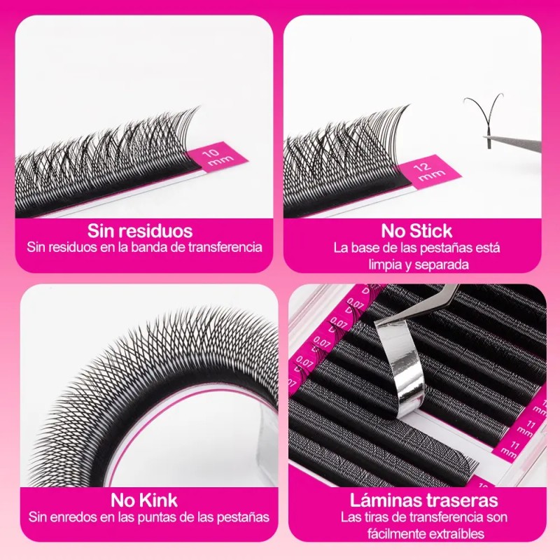 Extensiones De Pestañas Yy 8-15mm Mix Pestañas Lukatmé